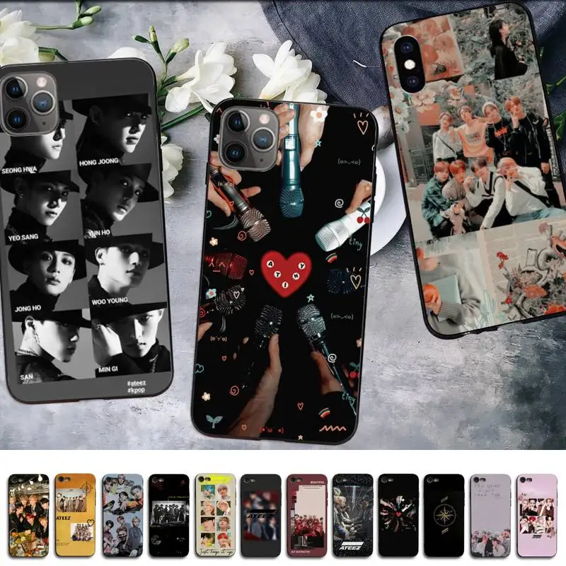 

MaiYaCa ATEEZ KPOP Singer Phone Case for iPhone 11 12 13 mini pro XS MAX 8 7 6 6S Plus X 5S SE 2020 XR case