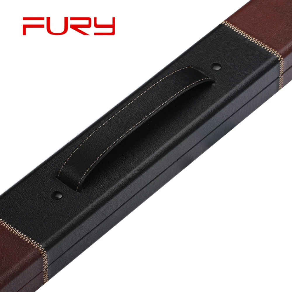 Кий для пула FURY Box 2 отверстия винно красный PU 1/2 шт Cue 3/4 Снукер коробка прочные