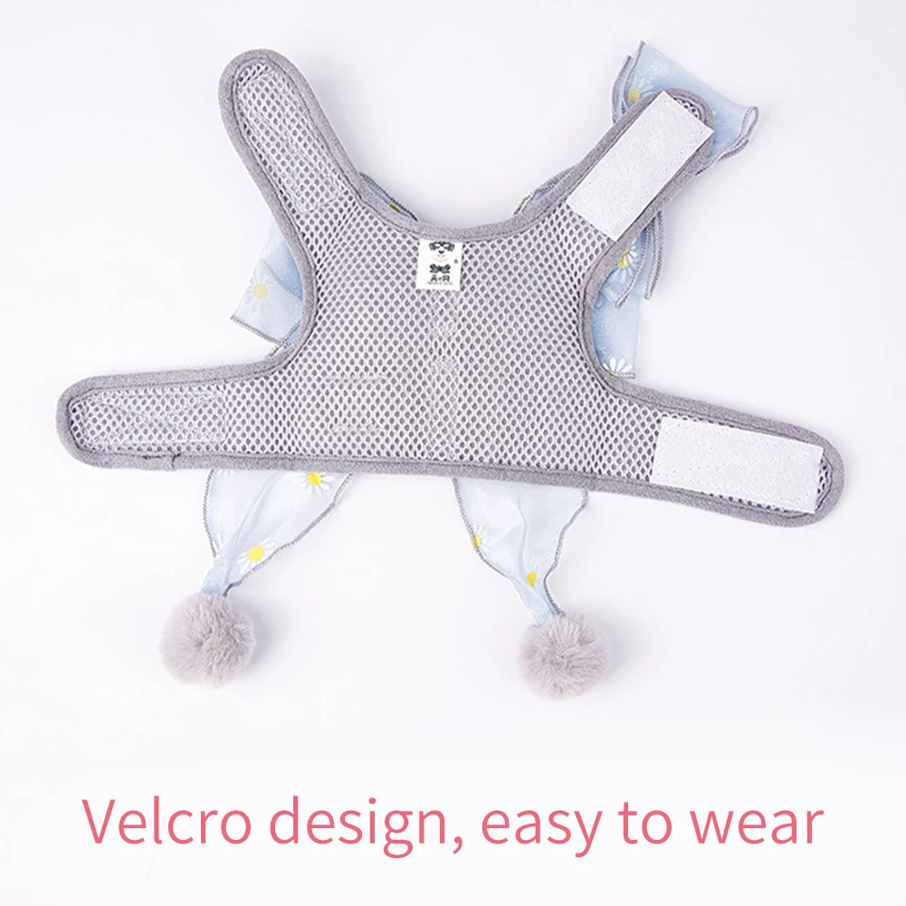 

VOW Pets Supplies With Bow Puppy Collar Travel Portable Release Dog Harness Leash Protective Walking Universal Cat Vest Stra