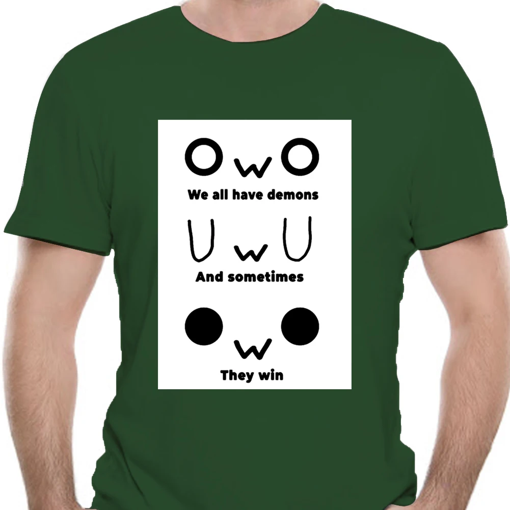 Фото OwO у нас все есть демоны футболка uwu demons-5583D | Мужская одежда