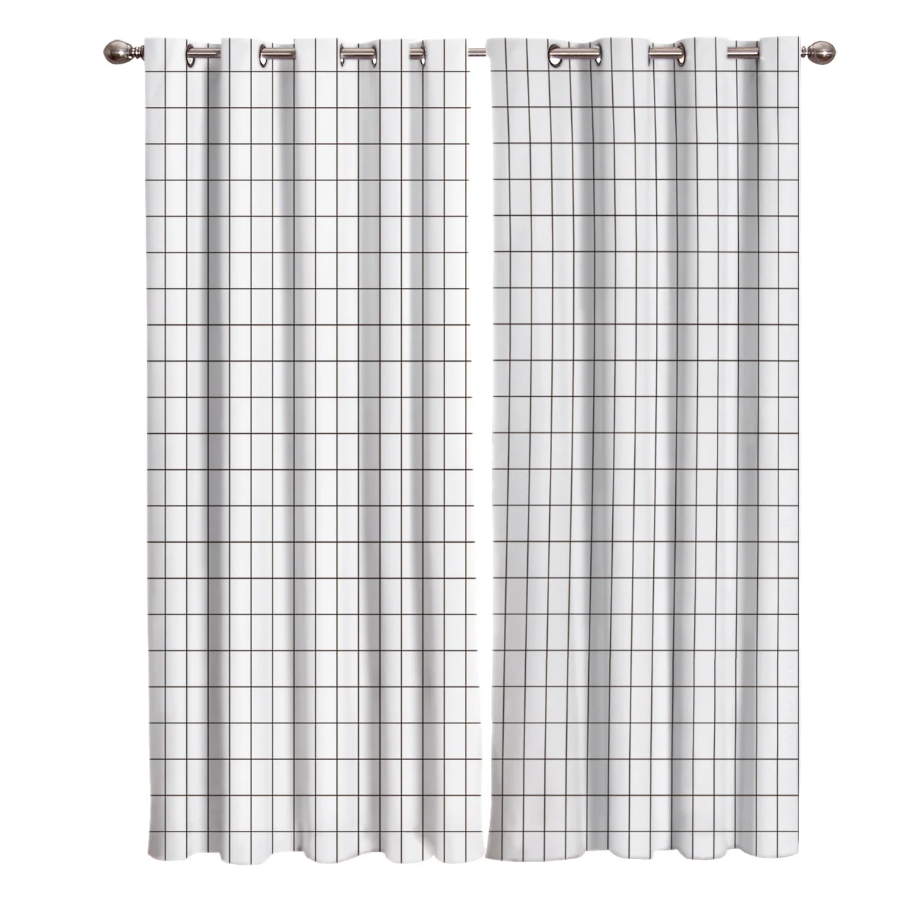 Простые черно белые оконные шторы балдахины занавески для ванной комнатный