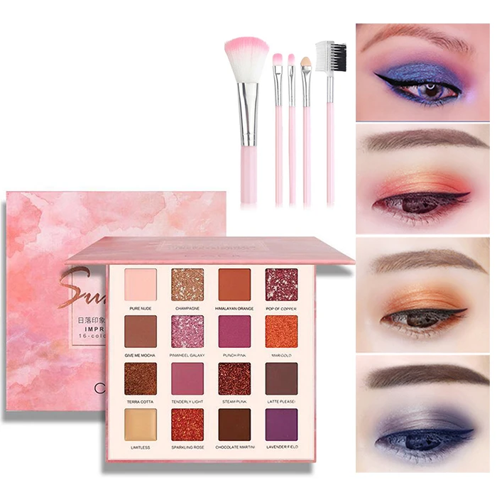 18 цветов блестящие тени для век перламутровый макияж пигментные Палетка