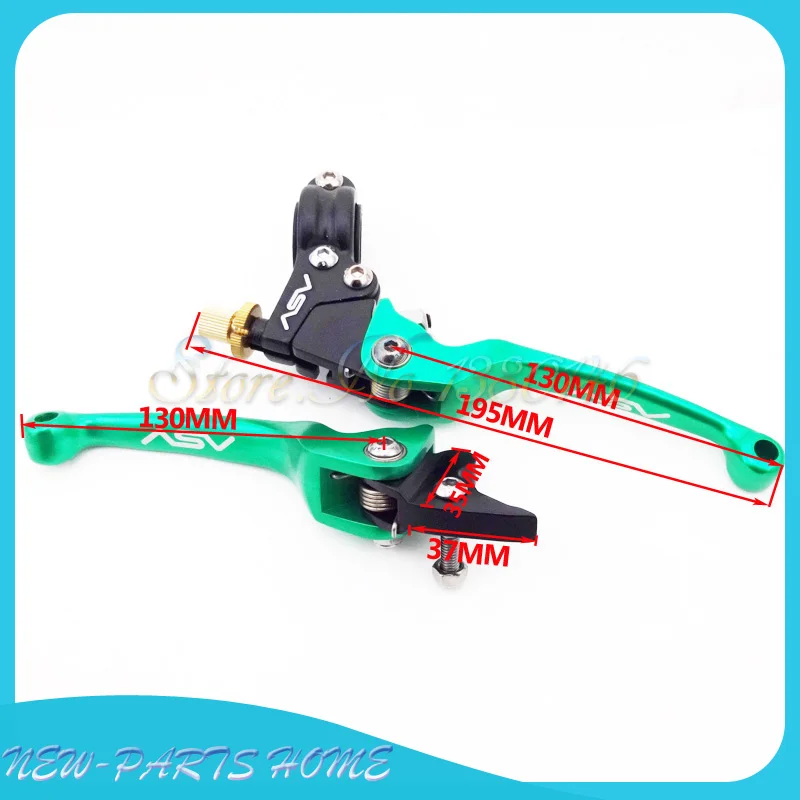 Алюминиевый складной тормозной клатч ASV зеленые рычаги для мотокросса Pit Dirt Bike SDG