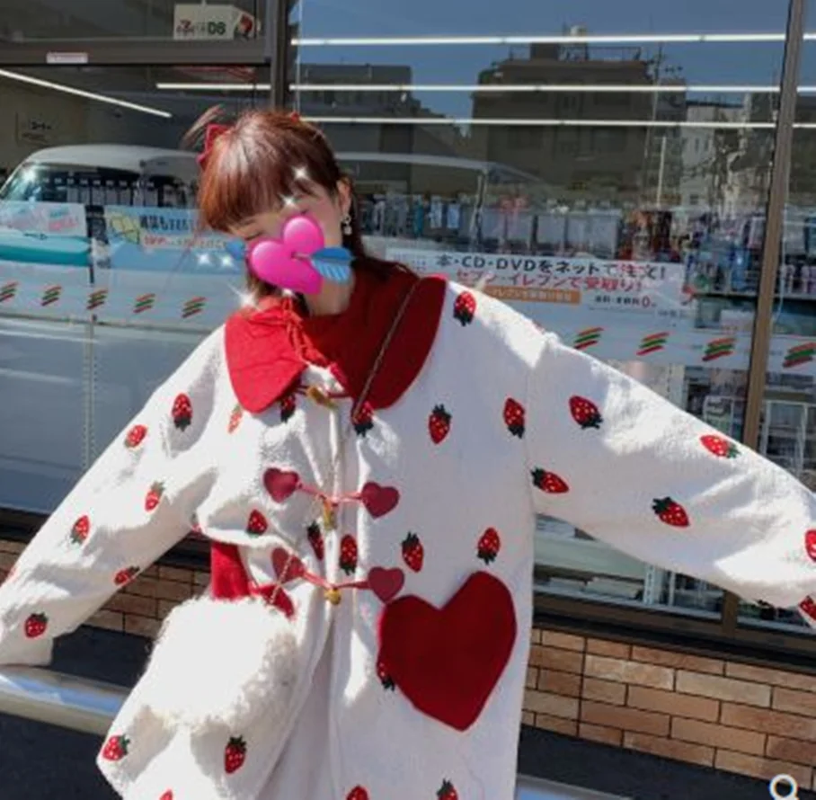 Мягкое пальто для косплея девочек в Корейском стиле Харадзюку винтажное милое с