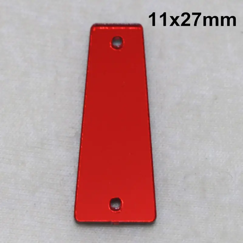 Светлый Сиам acryl ic зеркало пришить Стразы DIY Flatback зеркало акрил пришивные стразы с отверстиями для шитья - Цвет: A11-11x27