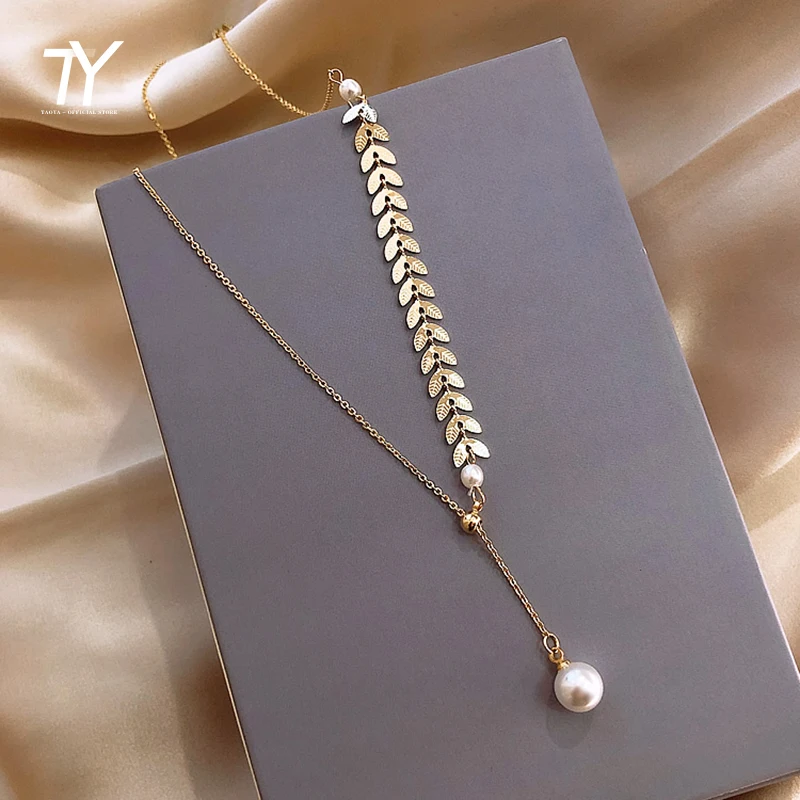 Новинка 2020 ретро цепочка до ключиц с листьями пшеницы сексуальные аксессуары