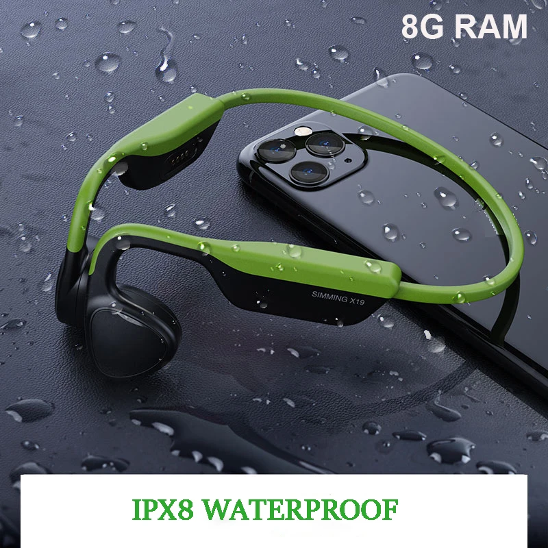 TWS наушники костной проводимости IPX8 водонепроницаемые беспроводные Bluetooth с
