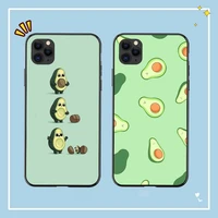 yndfcnb cute cartoon fruit avocado phone case for iphone 11 12 13 mini pro xs max 8 7 6 6s plus x 5s se 2020 xr cover
