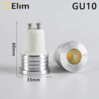 Светодиодная лампа mini gu10, 35 мм, 3 Вт, с регулируемой яркостью, 110 В, 220 В, 240 в, 12 В, mr16, mr11, точечный угол для гостиной, спальни, настольная лампа, маленькая