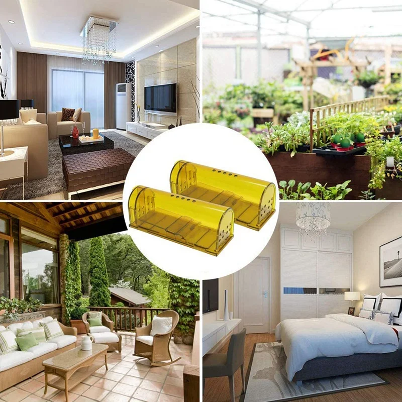 2 упаковки гуманных ловушек для мыши многоразовые использования в помещении на