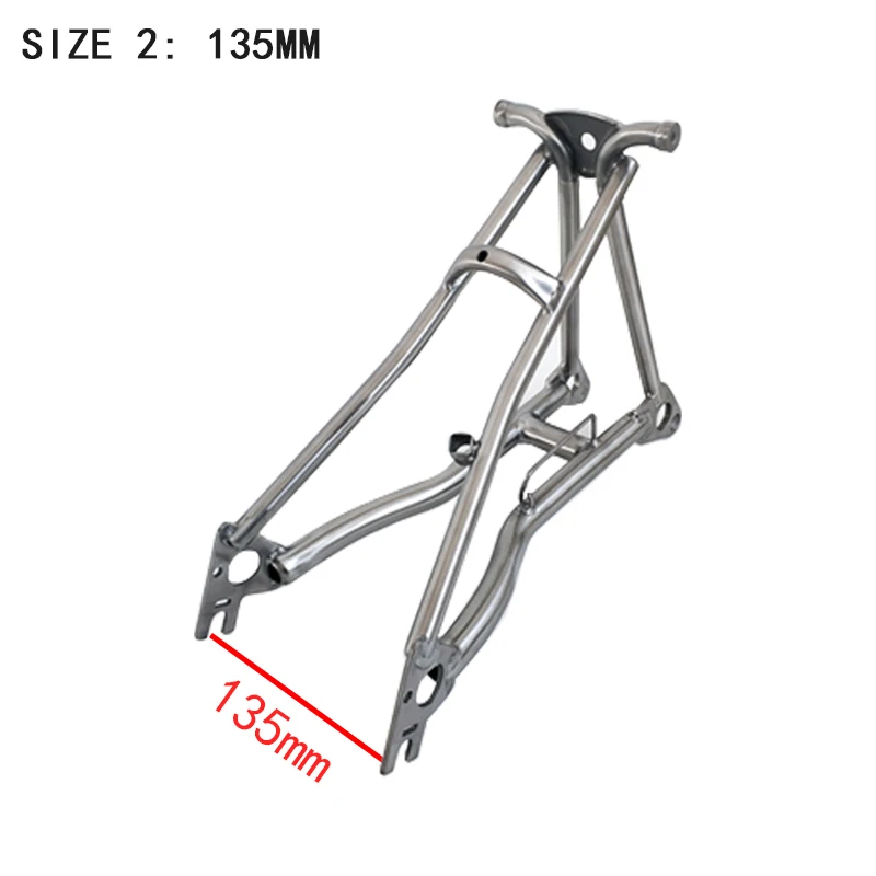 TWTOPSE 440-460 г титановая велосипедная Рама с вилкой для Brompton складной велосипед задний треугольник вилка рама велосипеда часть легкая