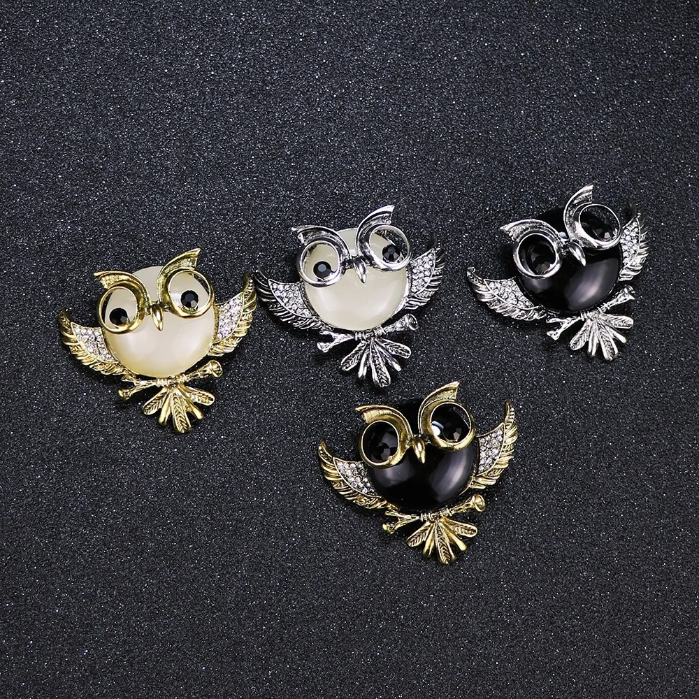 Милое Качество Сова брошки и шпильки Кристалл Большие Животные броши брошь