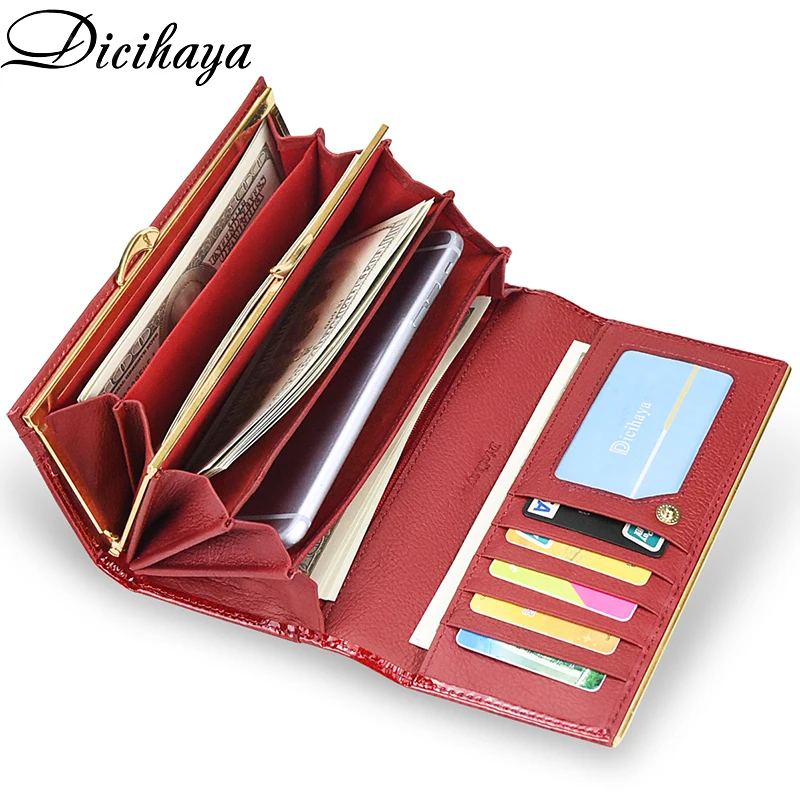 Женские кошельки DICIHAYA брендовые Женский Длинный дизайнерский кошелек из