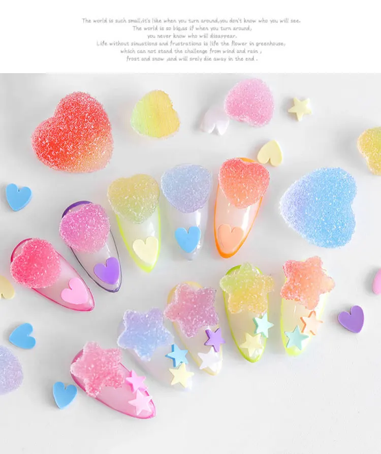 2020NEW! Candy Soft Sweets 3D Nail Art Decorations Jelly Sugar Heart Star Lovely Japanese Style Jewelry Manicure | Красота и здоровье