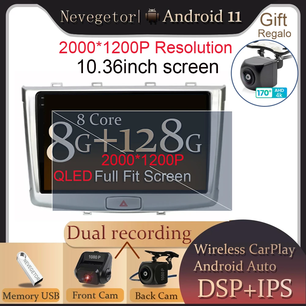 Автомагнитола 2 Din на Android 10 мультимедийный видеоплеер с GPS-навигацией 4G ENT 8 ядер 1