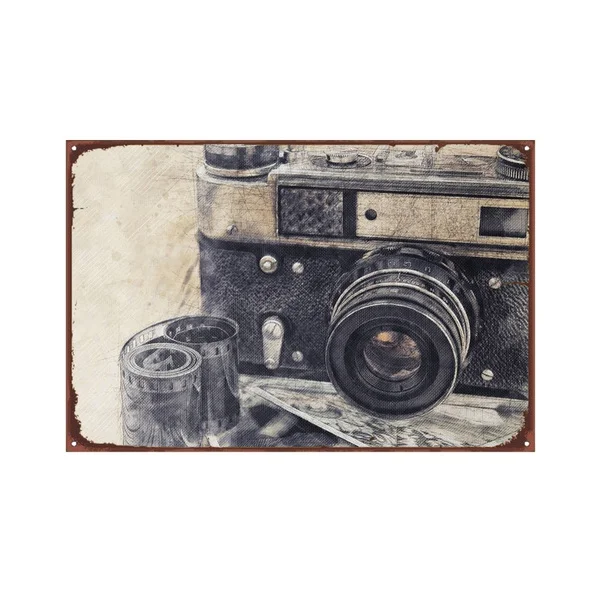 

Vintage Camera Art Sign Home Decor Vintage Tin Signs Pub Vintage Decorative Plates Metal Wall Art Hot 12 X 8 Inches Custom Sign
