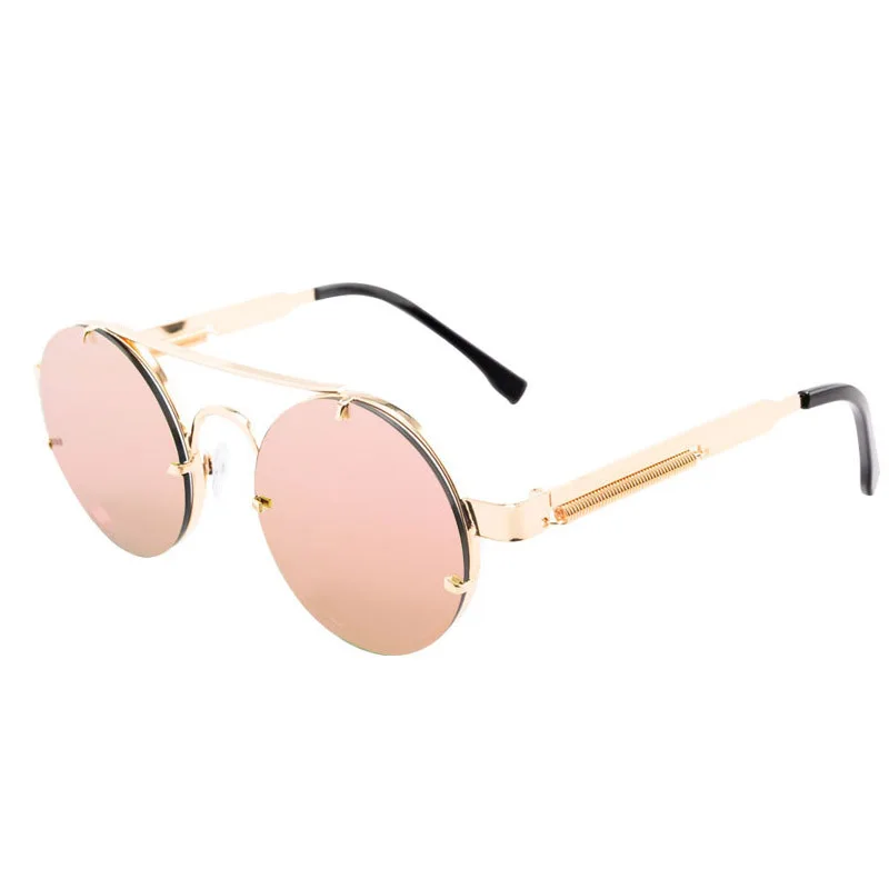 

Round Steampunk Sunglasses Brand Design Men Women Metal Punk Sun Glasses Vintage Sunglass UV400 Shades Eyewear Sunglasses Women