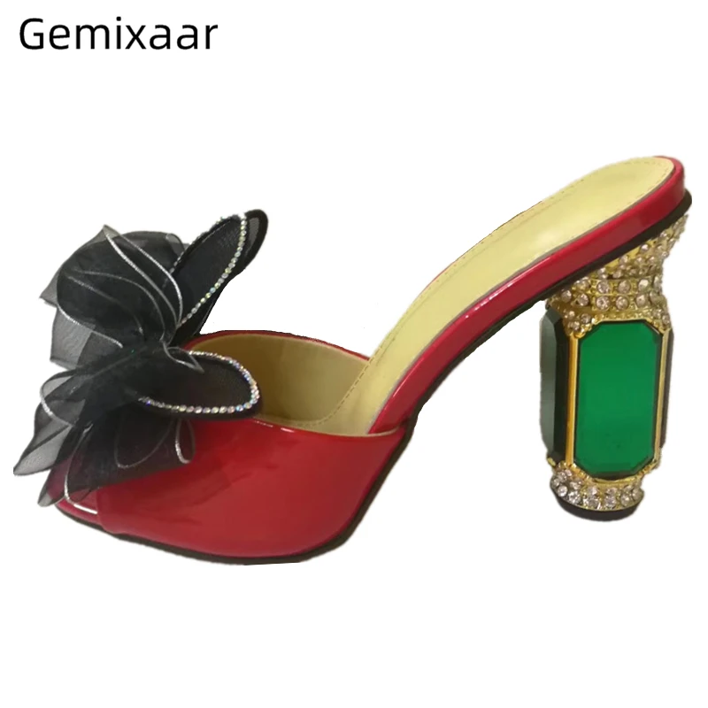 

Женские туфли на высоком каблуке, с открытым носком, из натуральной кожи