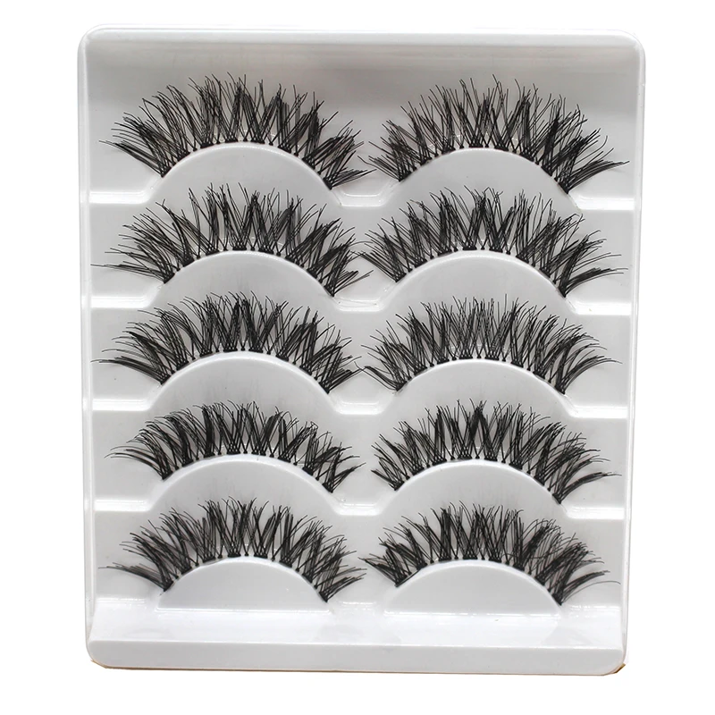 Женский модный изящный макияж ручной работы 5 пар натуральных длинных толстых