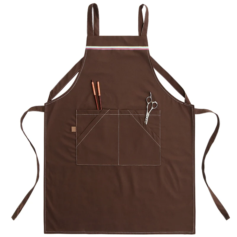 

Waterproof Work Korean Style Apron Canvas Chef Women Baking Sleeveless Apron Overalls Masterchef Household Merchandises EF50AC