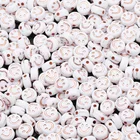 Белый цвет розовое золото смайлик круглые акриловые бусины с плоским Свободные Spacer Бусины для изготовления ювелирных изделий ручной работы Diy браслет ожерелье аксессуары