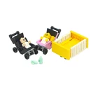 DIY детские фигурки коляска строительные блоки город друзей симпатичная детская коляска Аксессуары для автомобилей Совместимость классический мини детали кирпича