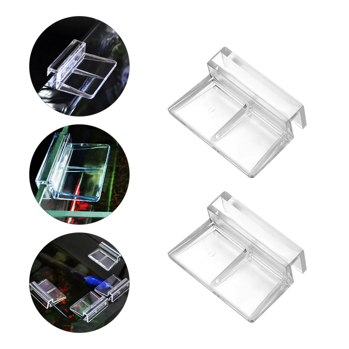 POPETPOP 6pcs Clear Color Acrylic Aquarium Fish Tank Glass Cover Clip Support Holder 6mm | Дом и сад