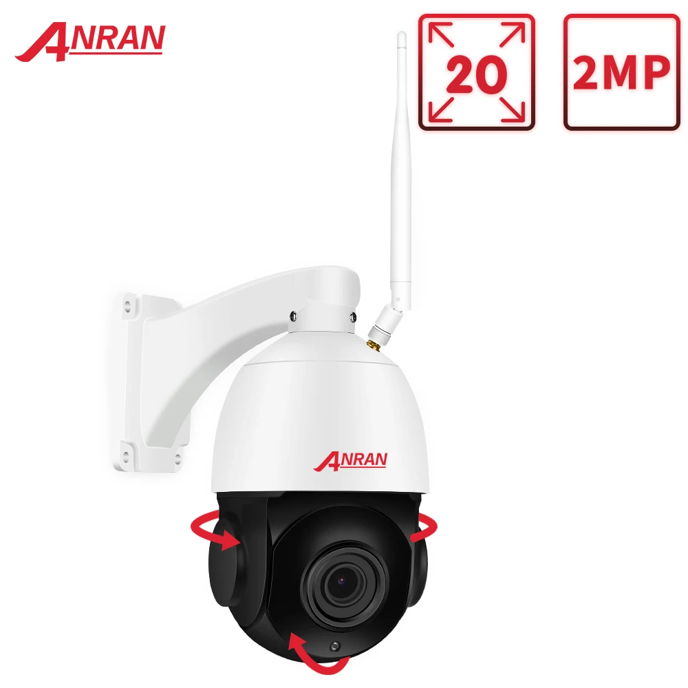 IP камера ANRAN 1080P PTZ уличная водонепроницаемая скоростная купольная объектив с 20