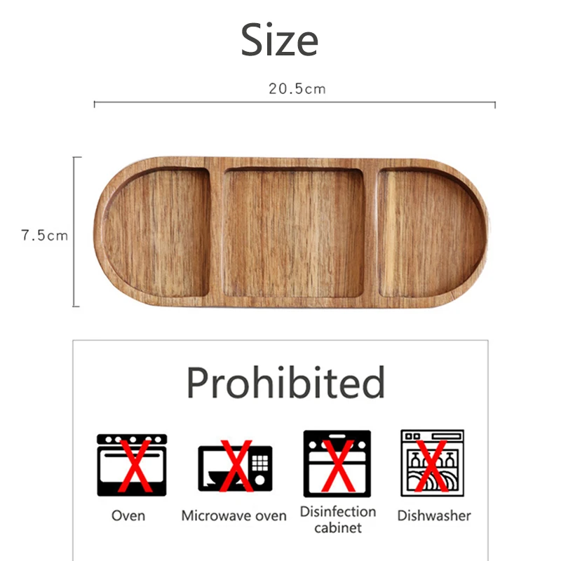 Креативная винтажная деревянная приправа для соуса домашняя овальная тарелка
