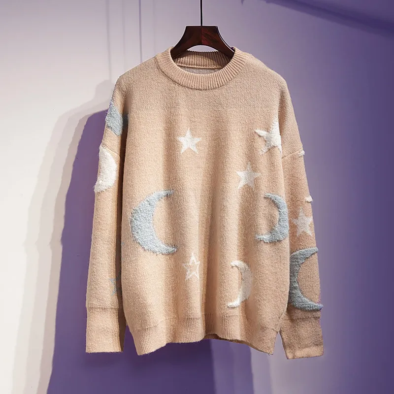 Pink Sweater Trytree Осень Зима Женский комплект из двух предметов Повседневный Топ с круглым вырезом+ юбка в горошек вуаль модный офисный Женский до середины икры комплект из 2 предметов - Цвет: Pink Sweater