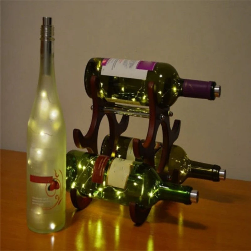 

1M String LED Wine Bottle Cap Cork Copper Wire String Silver Wire String 10 LEDs Waterproof Color Holiday Festival Party Lights