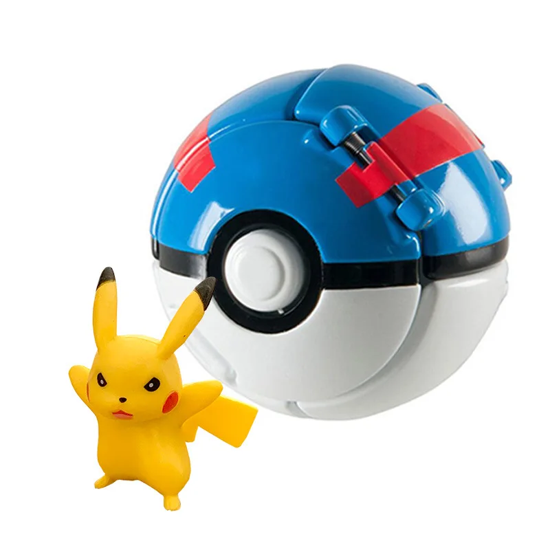Genuine Pokeball Pokemon Balls Anime Figure Action Pikachu Collect game go Model doll Toys boy kids child Birthday Gift | Игрушки и