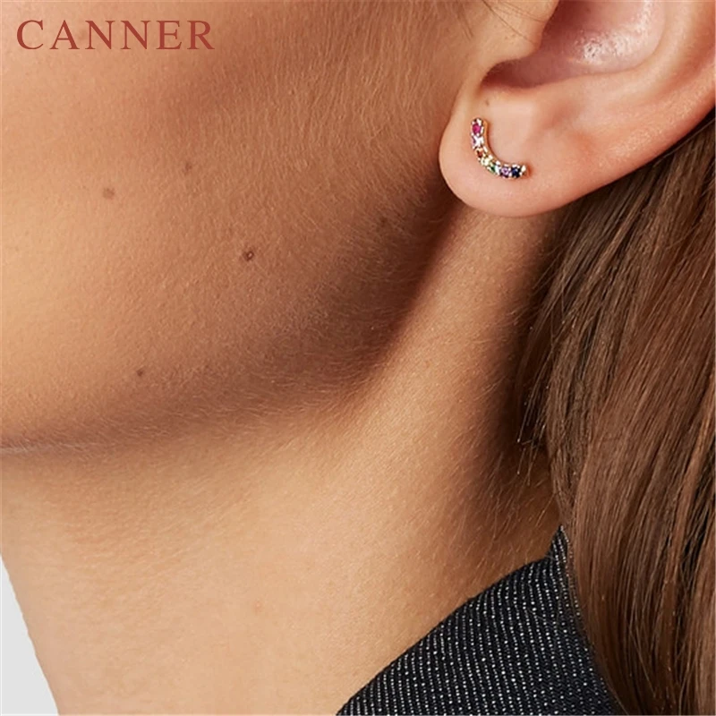 925 стерлингового серебра с украшением в виде кристаллов Циркон однорядные серьги