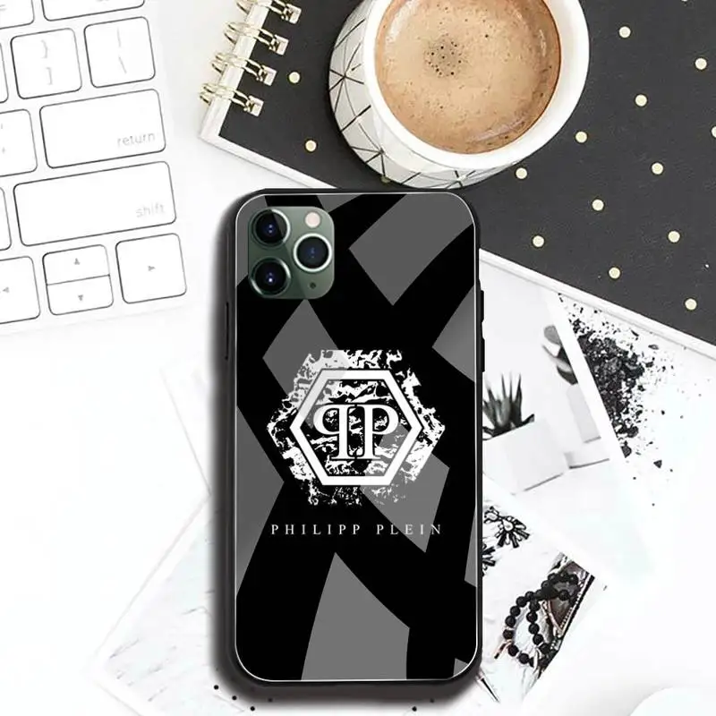 

qp Philipp luxury Brand Phone Case Tempered Glass For iPhone 12 Pro Max Mini 11 Pro XR XS MAX 8 X 7 6S 6 Plus SE 2020 Cover