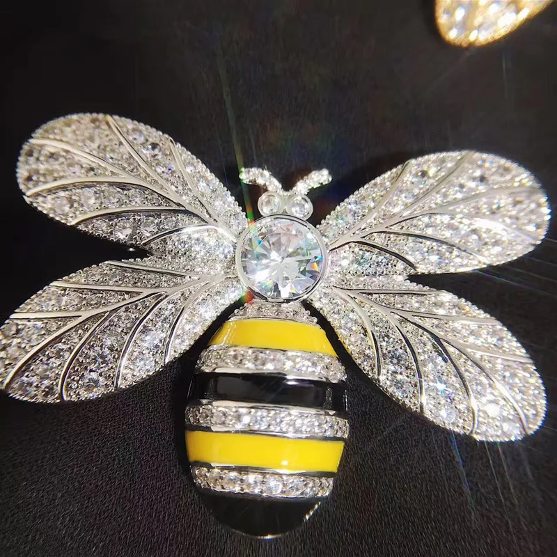 Модная брошь в форме пчелы AAA с кубическим цирконием ювелирные украшения для