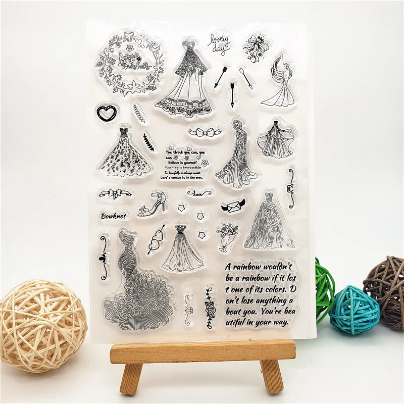 

Свадебные прозрачные штампы русалки, прозрачная печать, 11x16 см, Силиконовая печать, ТПР, роликовые штампы для Хэллоуина, скрапбукинга и откр...