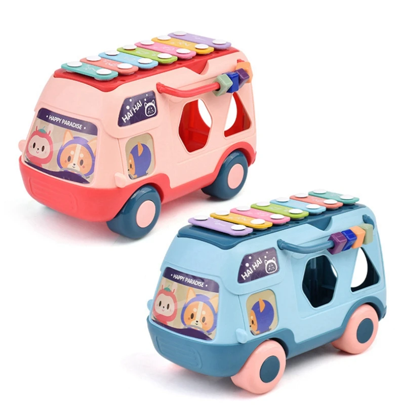 

HUAILE Multifunctional Educational Toy Car Model for Children Music Bus Player
