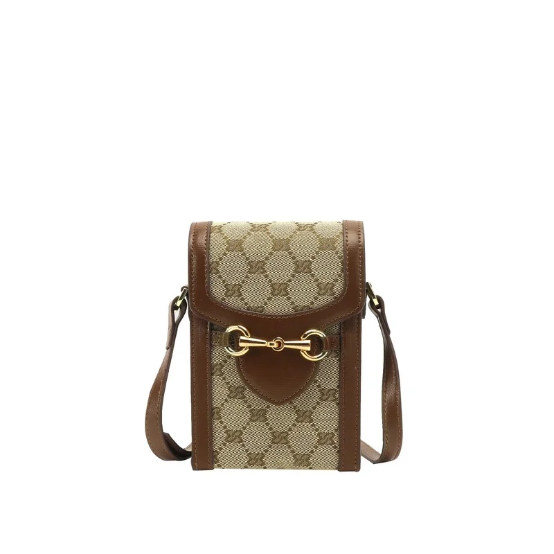 

2021 new fashion jacquard women's bag advanced sense light luxury mobile phone bag design sense single shoulder small square bag