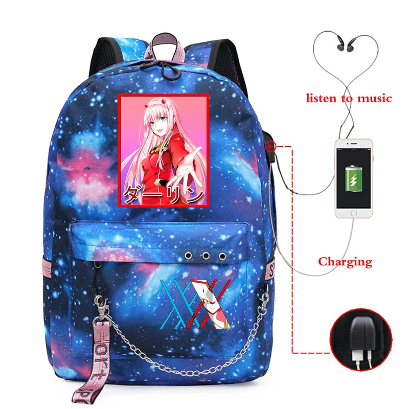 

DARLING In The FRANXX Backpack Women School Backpack Anime Manga Women Backpack Teenger Girl School Bags Female Mochila Bagpack