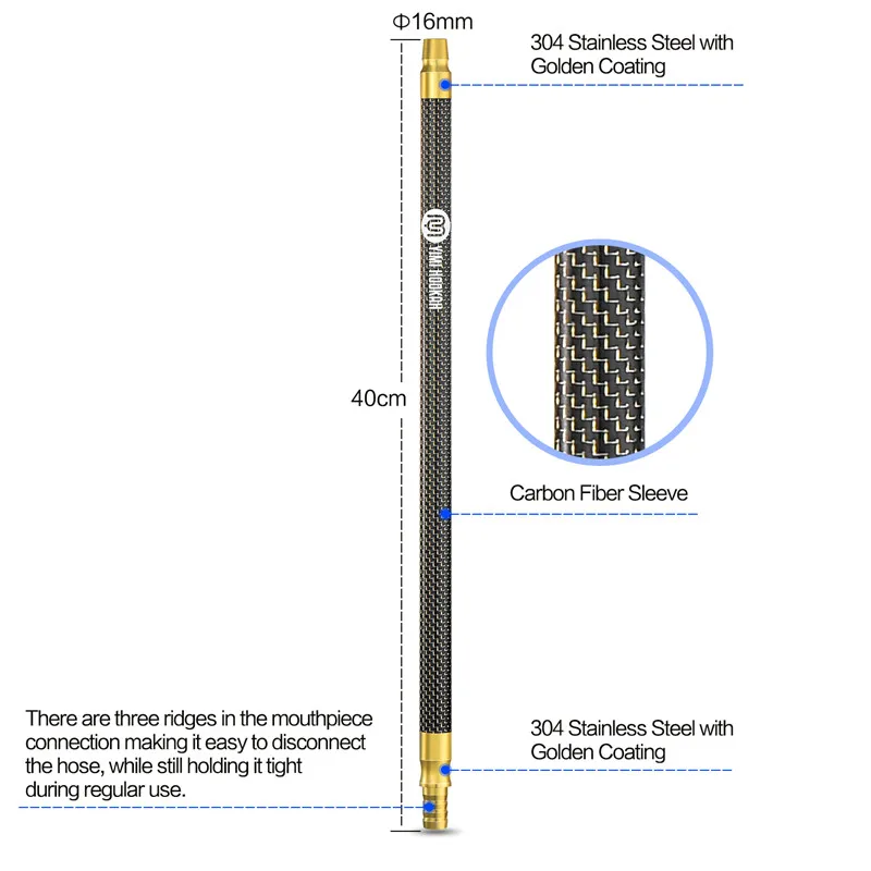 Yimi кальян Советы 304 Нержавеющая сталь мундштук кальяна сочетают в себе