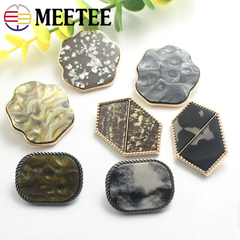 5 шт. Meetee Модные металлические пуговицы Для женщин костюм куртка декоративные Botones "сделай сам" с пришитыми хвостовик пуговицы, аксессуары для шитья CN131
