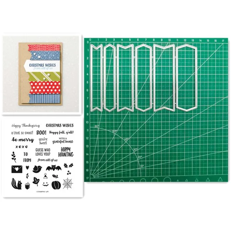 

2021 New Banner Metal Cutting Dies and stamp For Scrapbooking Practice Hands-on DIY Album Decor Card Craft Die