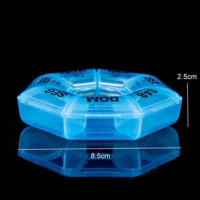 Таблетки Организатор Портативный еды Класс медицинский ящик пластиковый