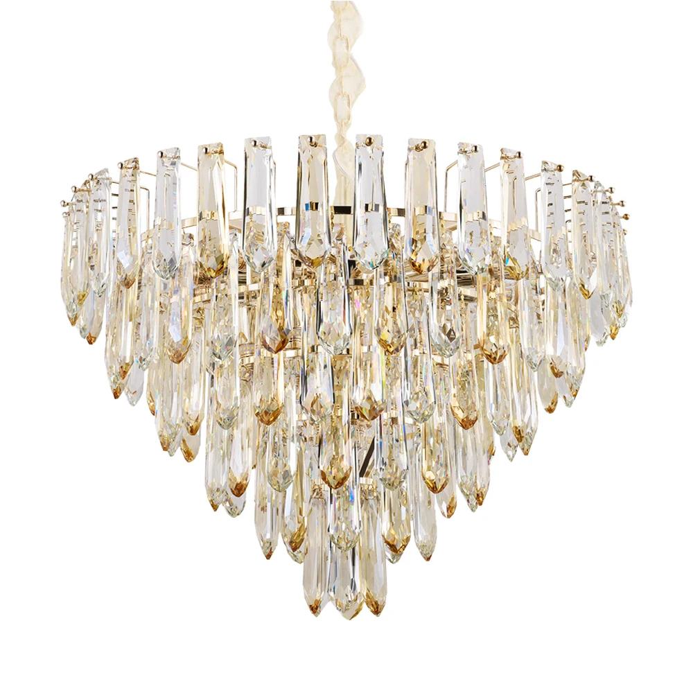 

YOOGEE Designer Chandelier Modern Big House LED Chandeliers Living room Crytal Decor Indoor Lighting Crystal Lamp Lustre