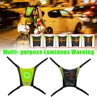 new led wireless cycling vest 20l mtb bike bag safety led turn signal light vest bicycle reflective warning vests with remo