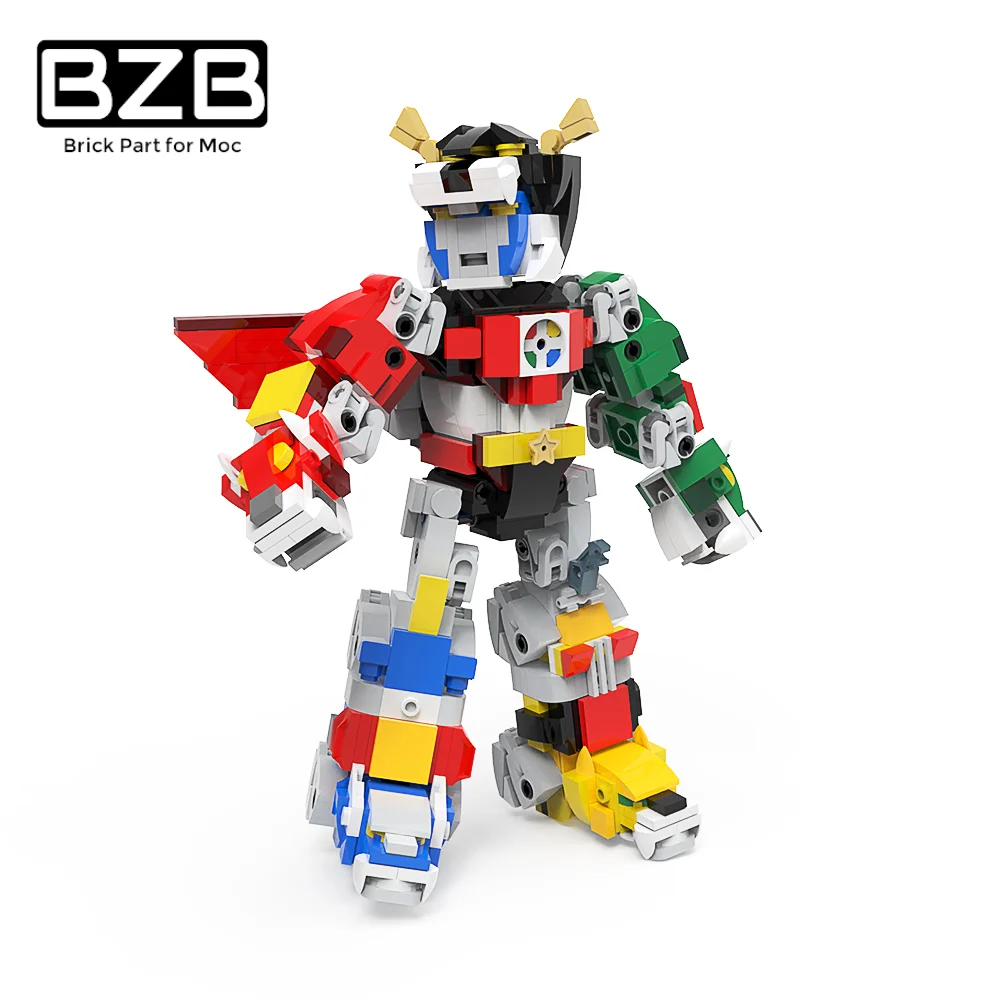 

BZB MOC High-Tech Voltron V1 Mecha Robot Building Blocks Model Mechanical Defender Bricks Set Kids Toys Children Xmas Best Gifts