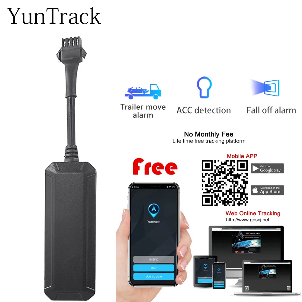 Мини встроенный аккумулятор GSM Автомобильный gps трекер АКК статус трейлер сигнализация, отслеживающая движение мотоцикл локатор отслеживающая платформа отрезание масла мощность