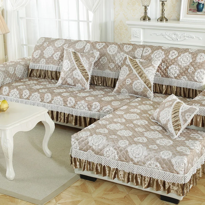 Современная Европейская льняная крашенная в секционные диванные покрывала