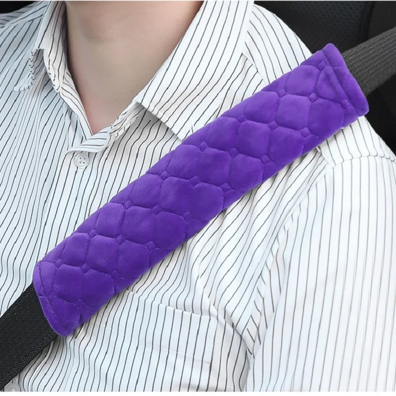 

Car Seat Belt Shoulder Guard Short Plush Shoulder Guard Long Solid Color Crystal Velvet Shoulder Guard Child Seat Shoulder Strap