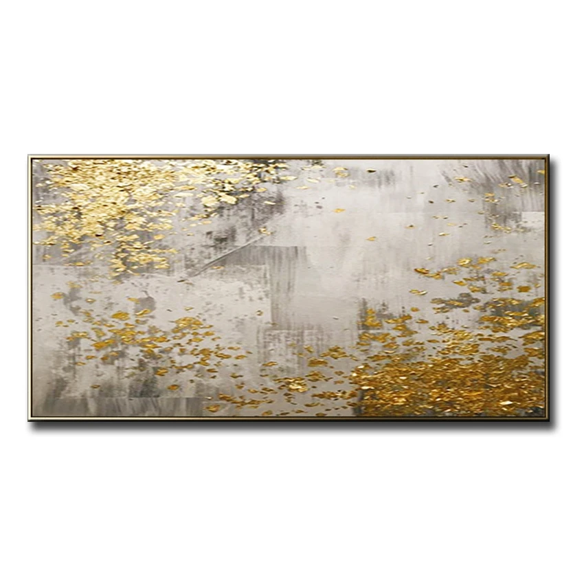 

Современный абстрактный позолоченный декор для гостиной Картина Ручная роспись масляная живопись для спальни прикроватный скандинавский фон для дивана без рамки